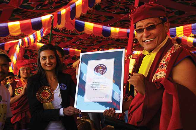 His Holiness Gyalwang Drukpa, the leader of the 1,000-year-old sect, encouraged the nuns to learn Kung Fu a decade ago. (Photo: Wikimedia/Drukpa Publications Pvt. Ltd.)
