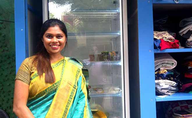 Dr. Issa Fathima Jasmine invested $800 of her own money to buy the Chennai community fridge. (Photo: mathrubhumi.com)