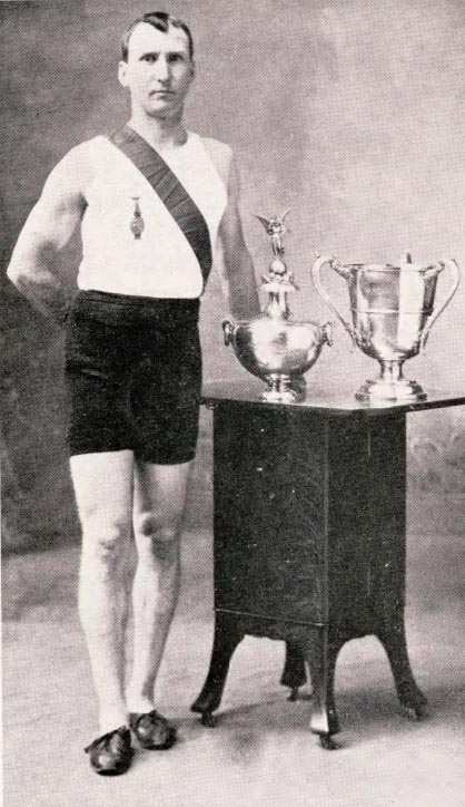 Dosed with a cocktail of strychnine, raw egg and brandy,Thomas Hicks would eventually triumph in the 1904 Olympic marathon. (Photo: "The Olympic Games 1904", report by Charles J.P. Lucas)