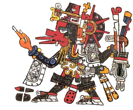 One theory posits that the Aztec death whistle is connected to the Aztec veneration of of the god of wind, whom they called Ehecatl. (Source: Wikimedia)