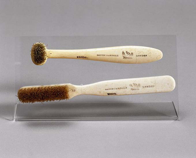 Toothbrush with horsehair bristles, London, England, 1870-19 (Photo: Wikimedia/Wellcome Images)