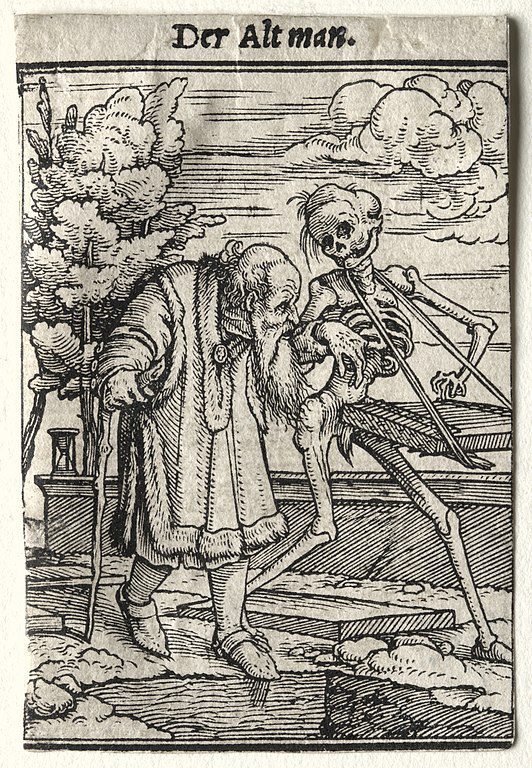 Dance of Death: The Old Man (Image: Wikimedia/Cleveland Museum of Art/Hans Holbein)