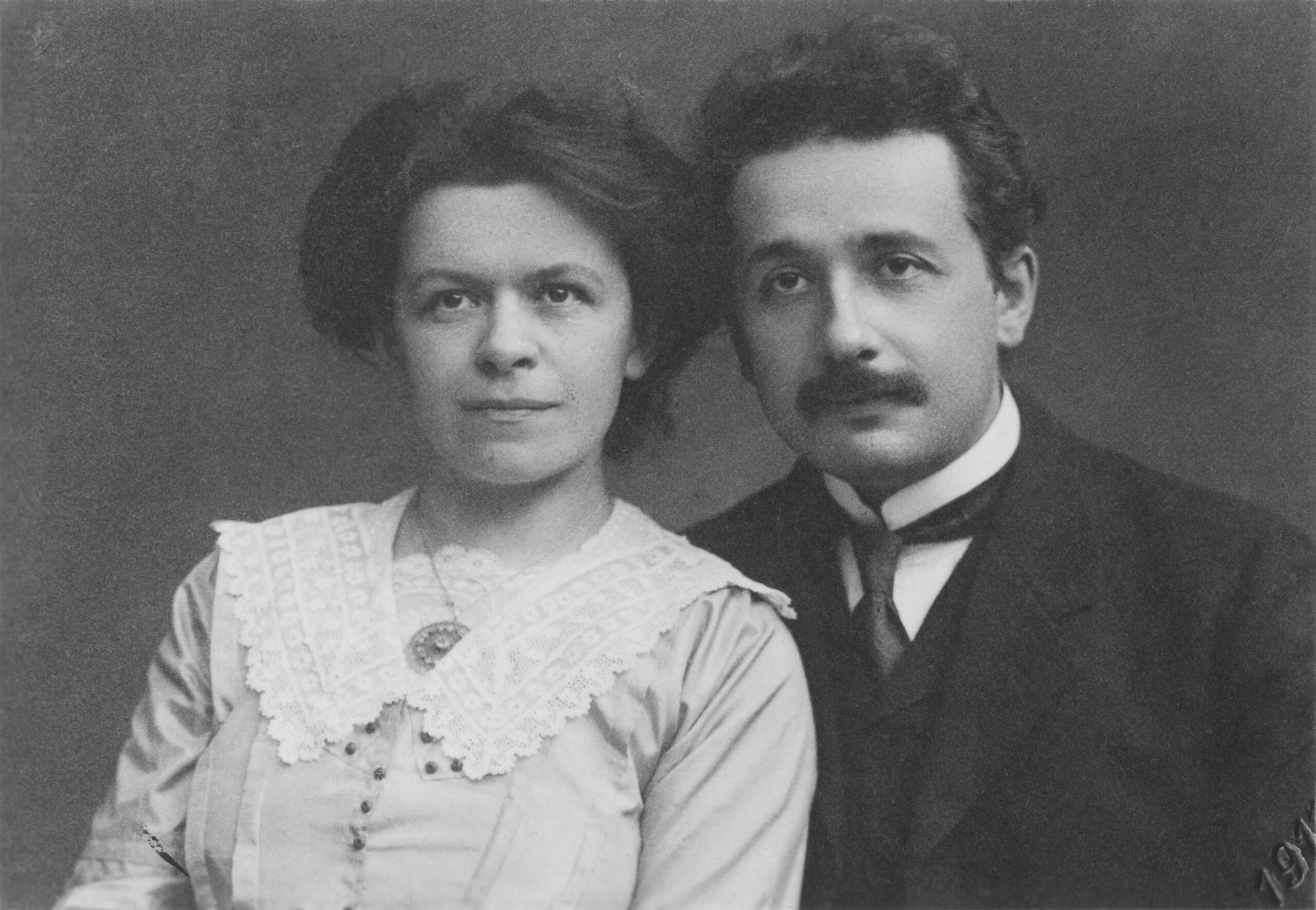 Albert Einstein and his first wife, Mileva Maric 