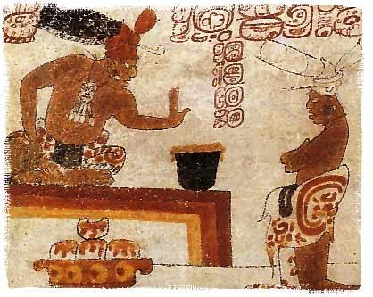 A Maya lord scolds an individual