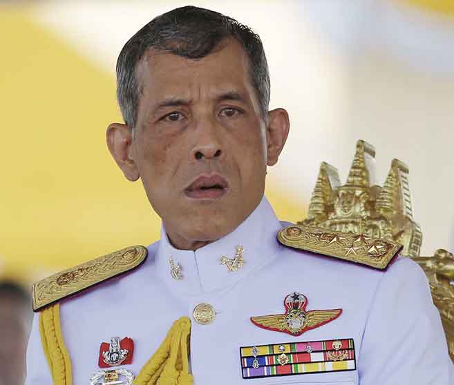 Current Thai King Maha Vajiralongkorn wearing ceremonial whites (Photo: Asian Correspondent)