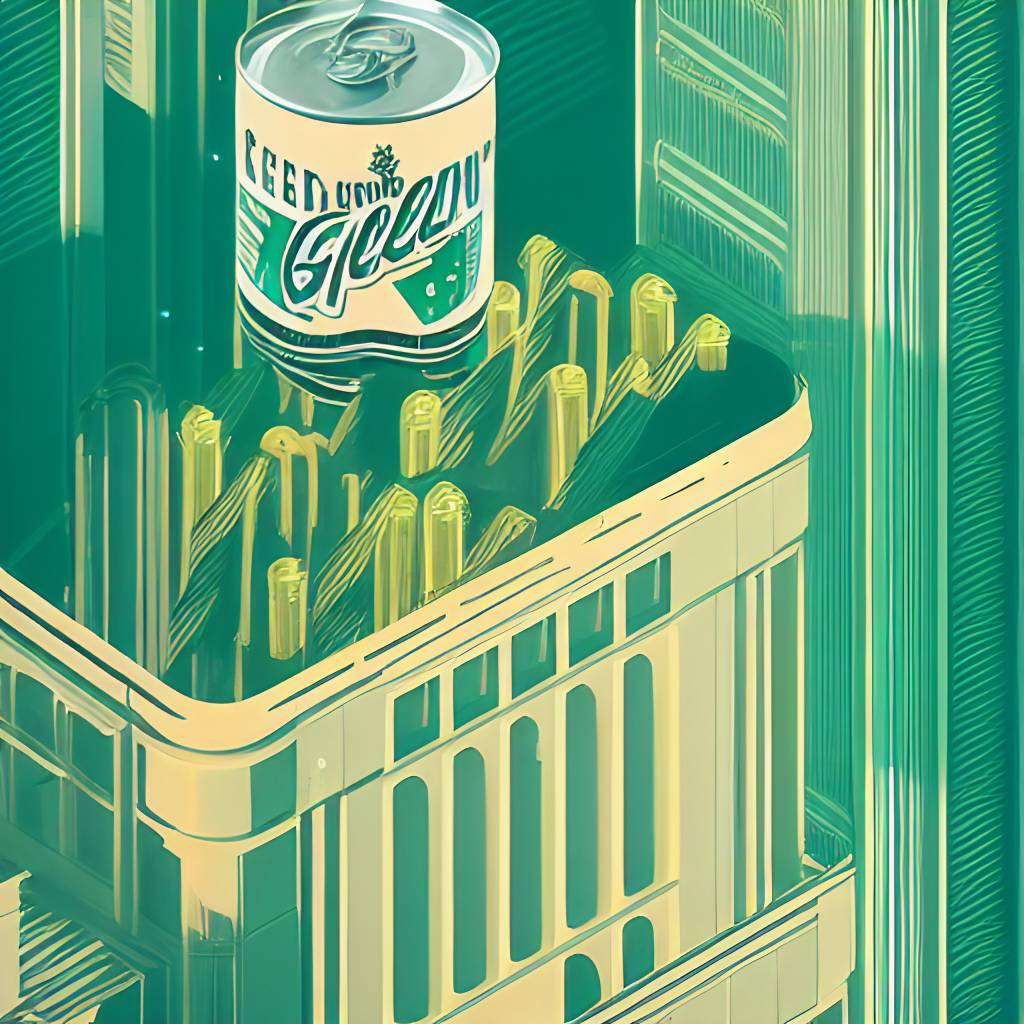 Painting of celery soda.