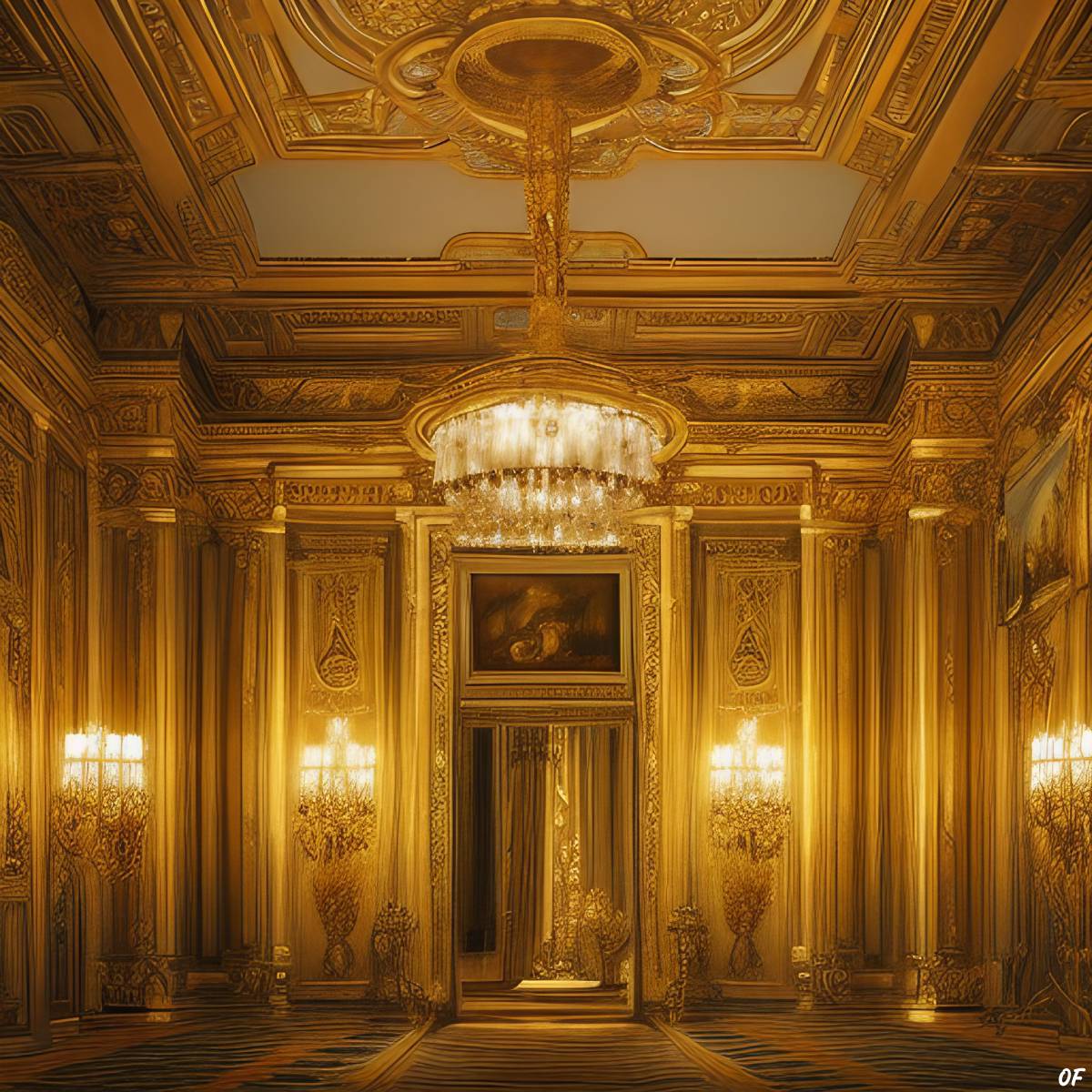 An artists re-imagining of the original Amber Room.