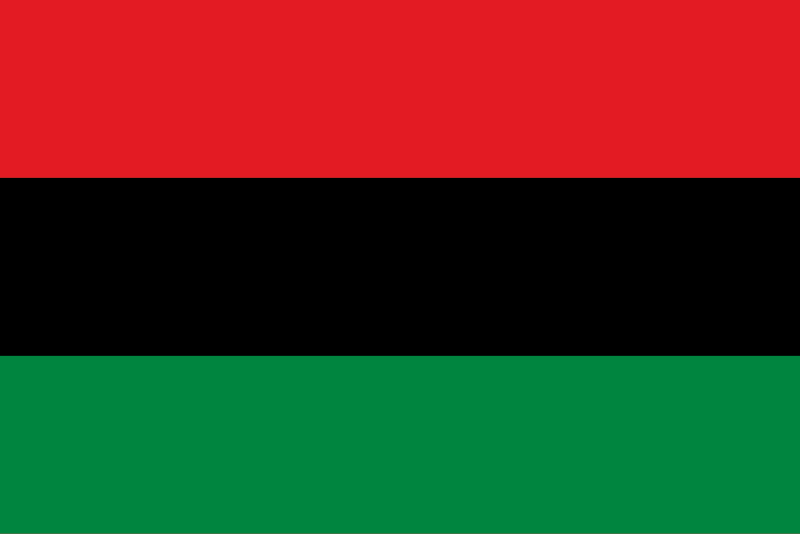 The Pan African Flag with its red, black, and green bands was created by the members of the Universal Negro Improvement Association founded by Marcus Garvey in 1920. (Photo: Wikimedia Commons)