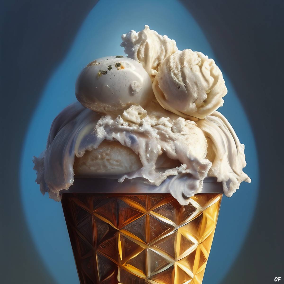 A painting of Dondurma Turkiish ice cream.