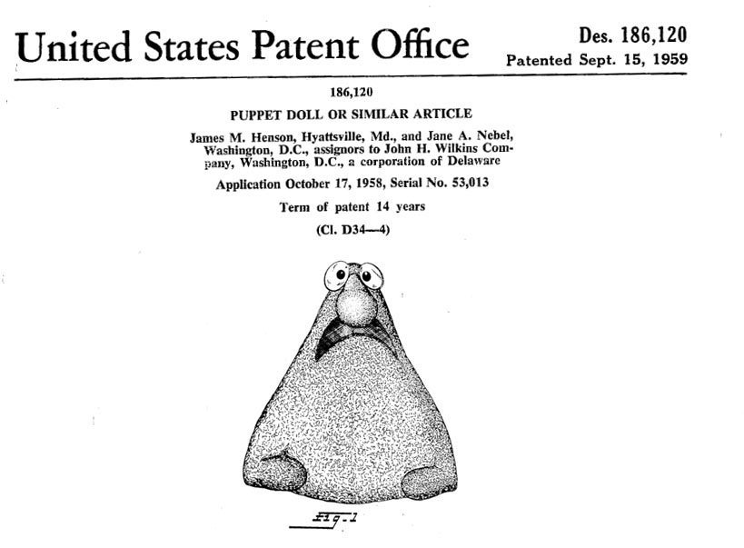 Patent documentation for Wontkins "puppet doll." (Source: U.S Patent and Trademark Office)