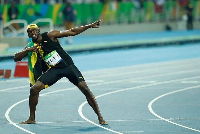 Jamaican sprinter Usain Bolt in the aftermath of winning the 100m final at the Rio Olympics in 2016. Usain Bolt has measured a maximum of 3.5 HP at burst. (Photo: Wikimedia/Fernando Frazão/Agência Brasil)