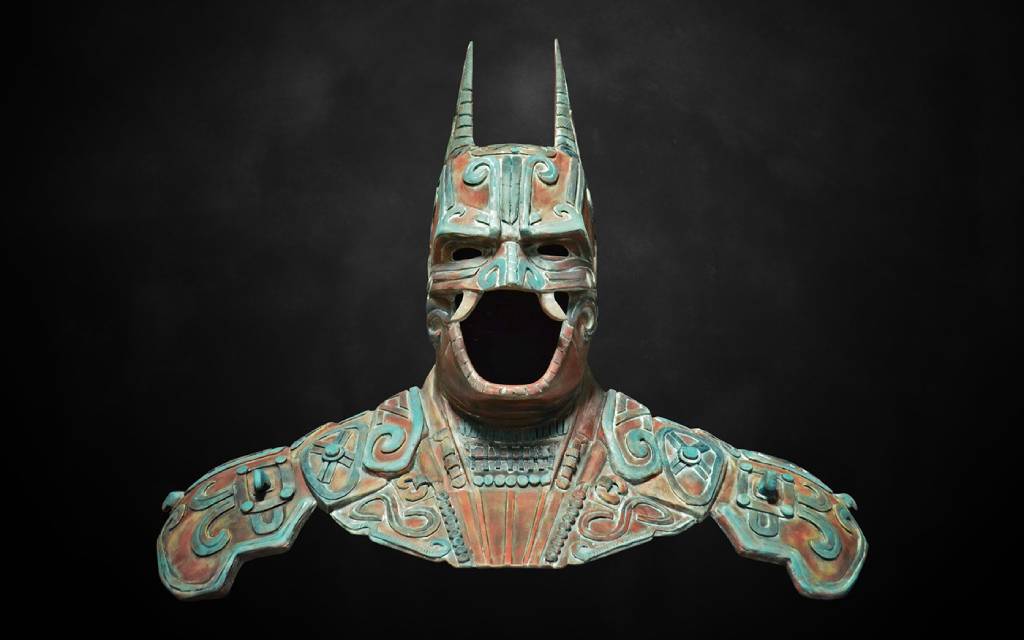 A Mayan interpretation of Batman inspired Camazotz, a Mayan bat god. The bust was created by Mexican artist Kimbal to commemorate Batman's 75th anniversary. (Photo: behance.net/kimbal/Christian Pacheco Quijano Kimbal)