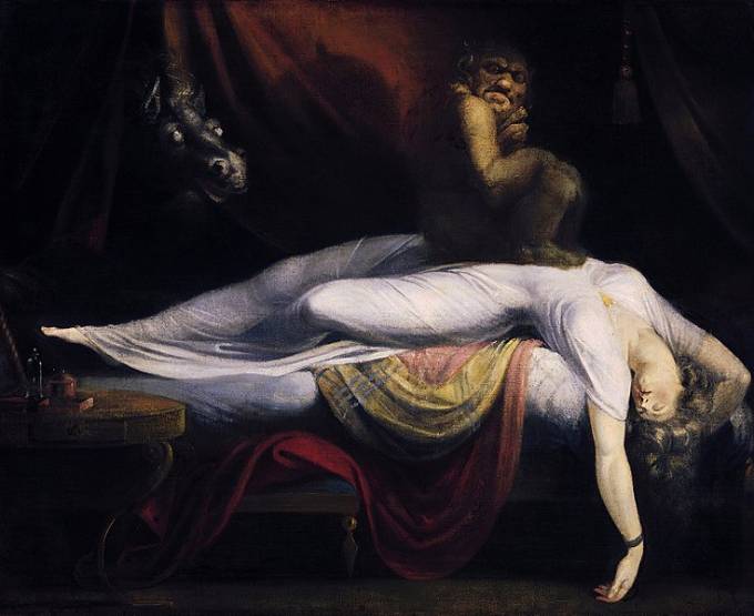 The Nightmare by Henry Fuseli (1781) is thought to be a depiction of sleep paralysis perceived as a demonic visitation. (Image: Wikimedia)