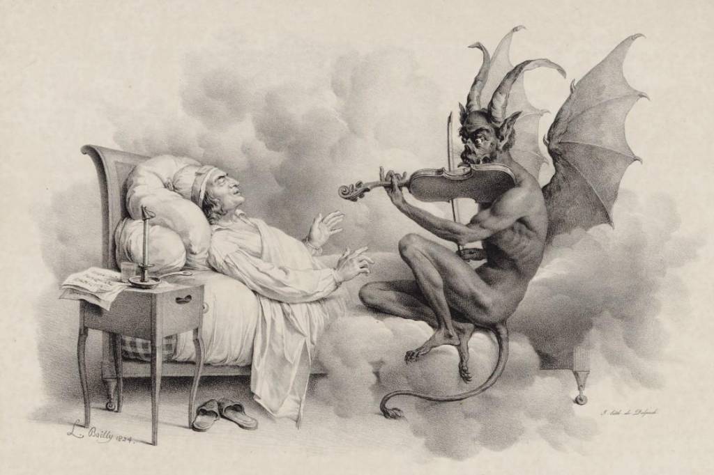 "Tartini's Dream" by Louis-Léopold Boilly (1761-1845). Illustration of the legend behind Giuseppe Tartini's "Devil's Trill Sonata" (Image: Wikimedia/Bibliothèque nationale de France)