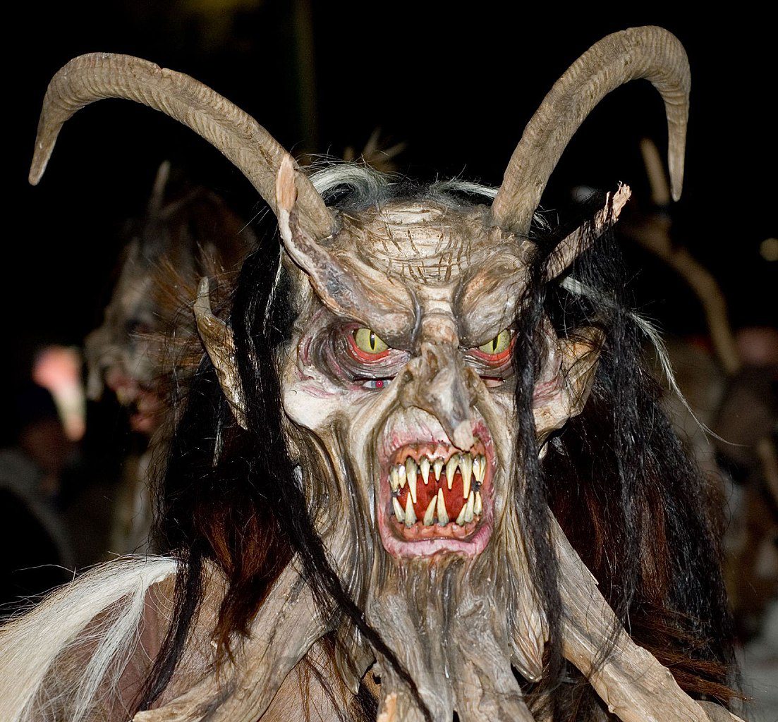 Krampus at Perchtenlauf Klagenfurt.