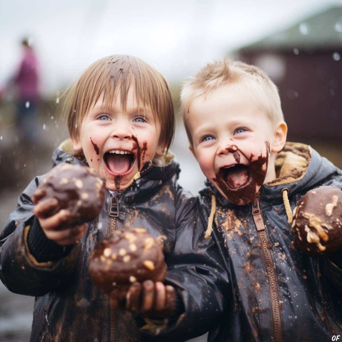 Children enjoying the Bolludagur festival in Iceland.