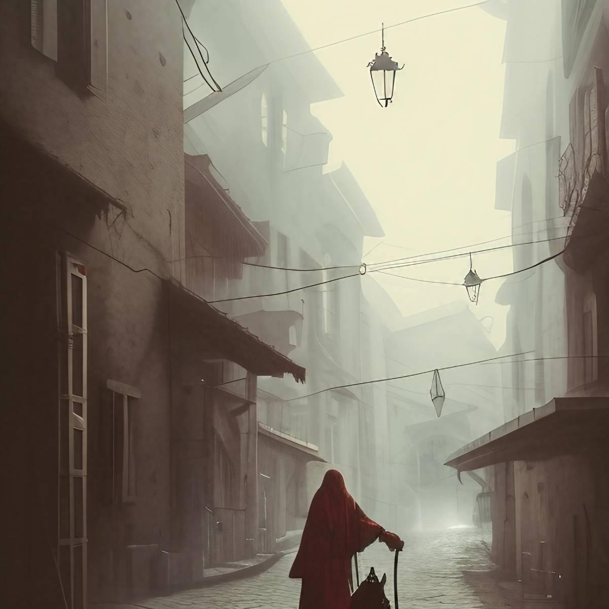 La Befana creeping through an Italian village at night. La Befana visits children on the night before Epiphany, rather than on Christmas Eve. She’s also, well, a witch. (© Odd Feed)