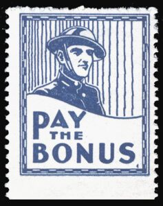 1932 political "Cinderella" stamp supporting the Bonus Army.