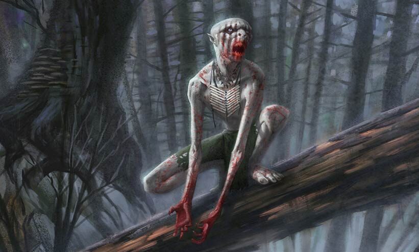 An artist's rendering of of a wendigo, in line with the Algonquian tradition.