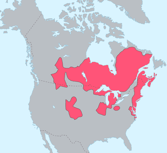 Pre-Columbian distribution of Algonquian languages in North America.