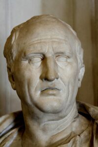 First-century AD bust of Cicero in the Capitoline Museums, Rome