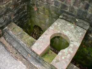 Photograph of medieval latrine