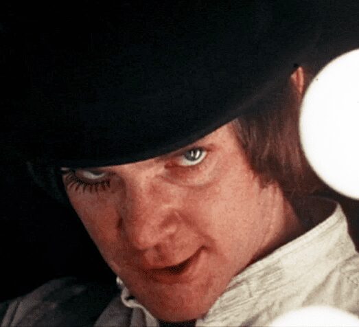 Malcolm McDowell in the film version of A Clockwork Orange