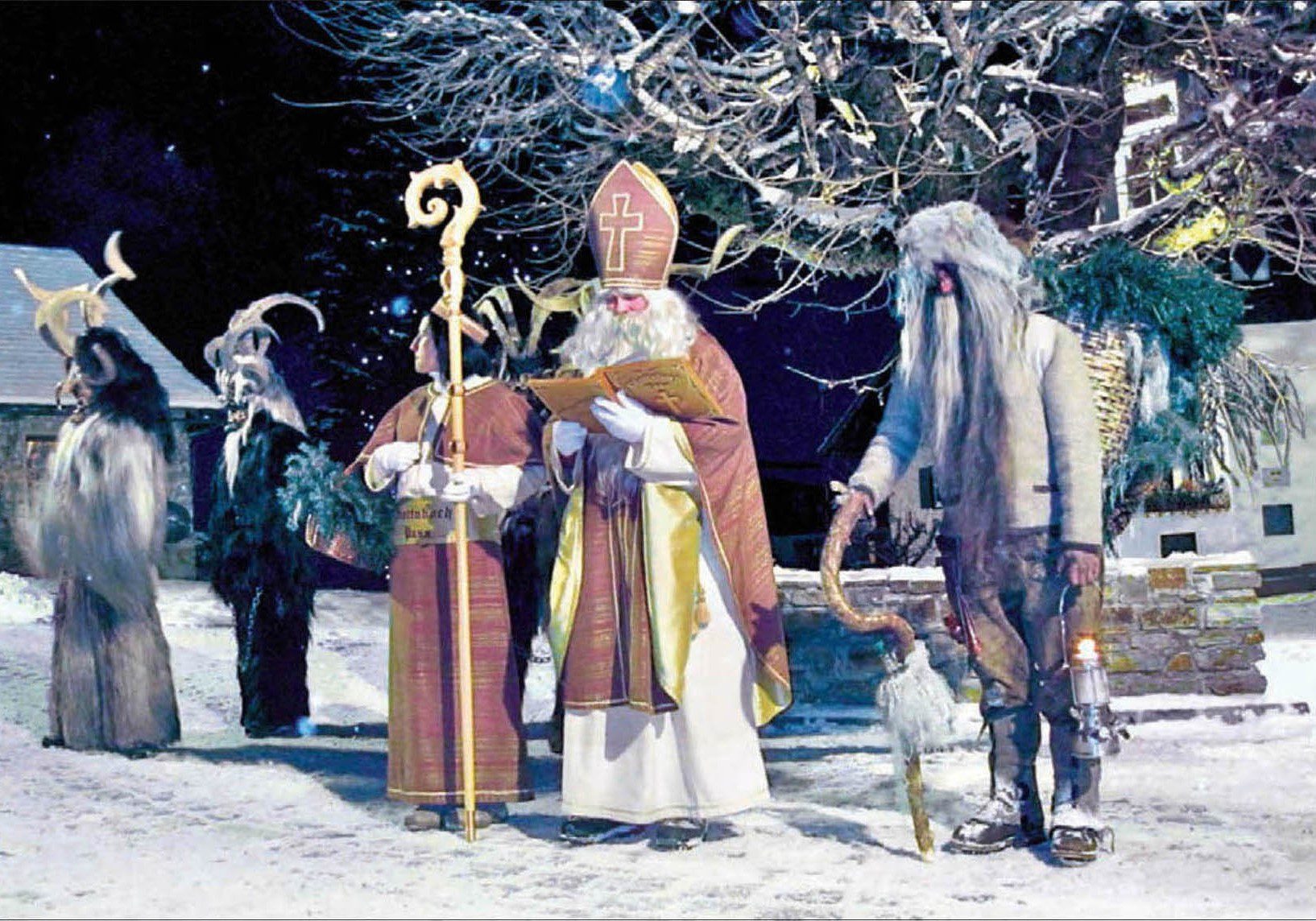 Santa and his companions, Bad Gastein, Austria. (©Al Ridenour, from Al Ridenour, The Krampus, and the Old, Dark Christmas) 