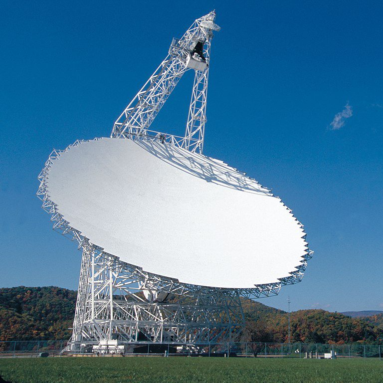 The Green Bank Telescope, a large radio observatory active in SETI operations.