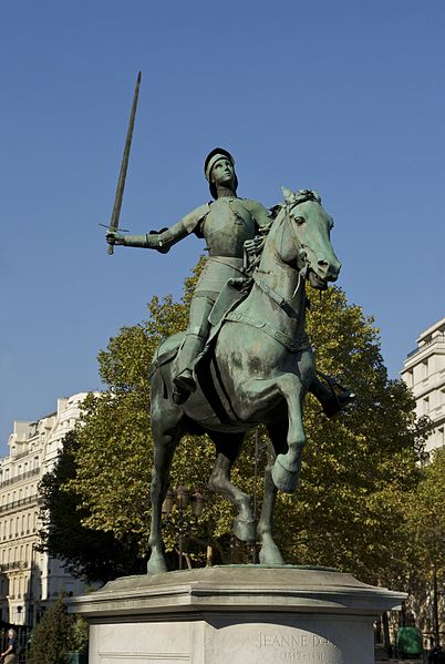Equestrian statue of Joan of Arc, by Paul Dubois, Saint-Augustin square, Paris.