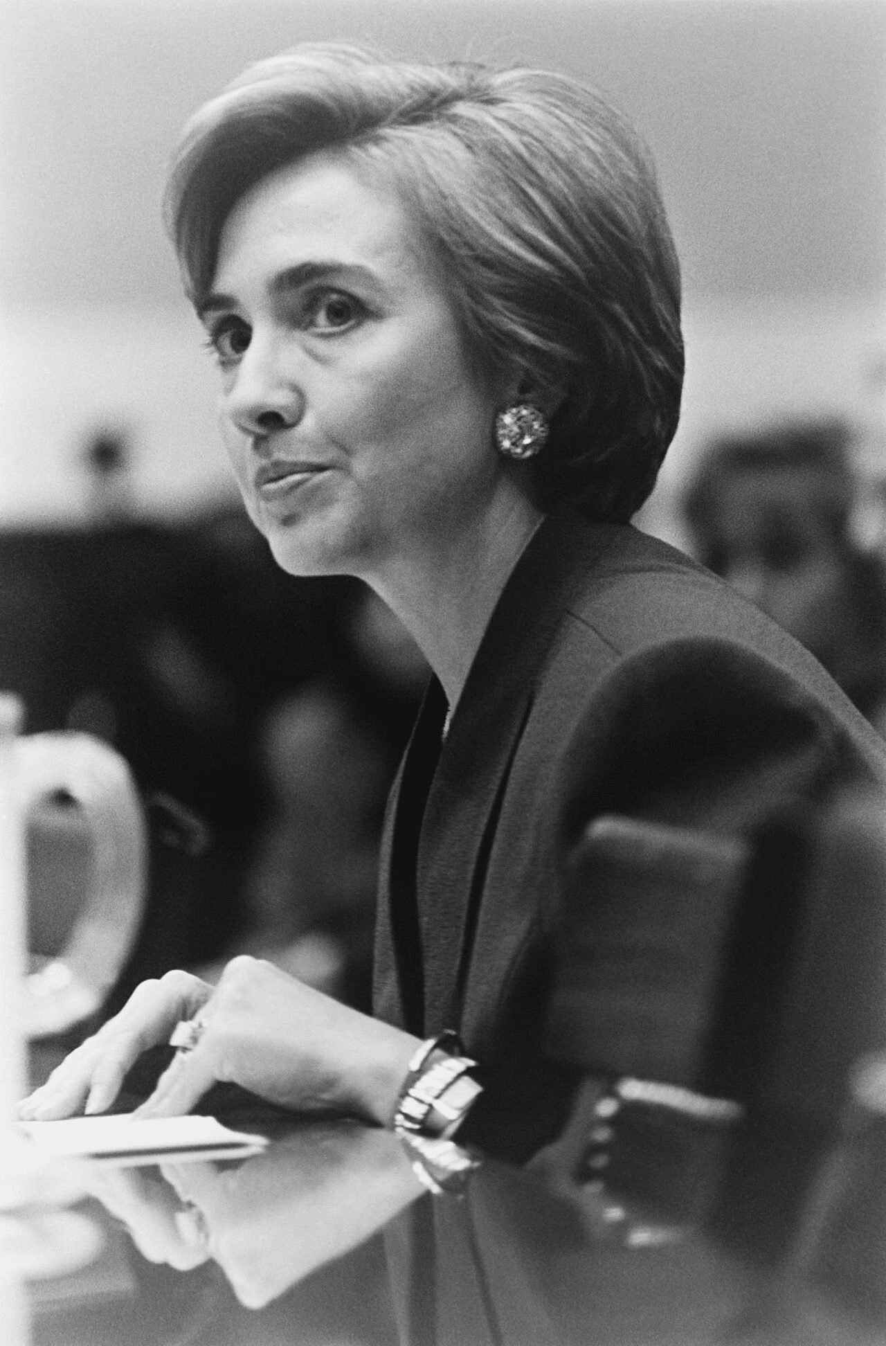 Hillary Clinton testifying before Congress, 1993