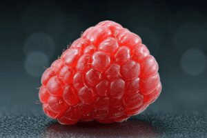 Close-up image of a raspberry