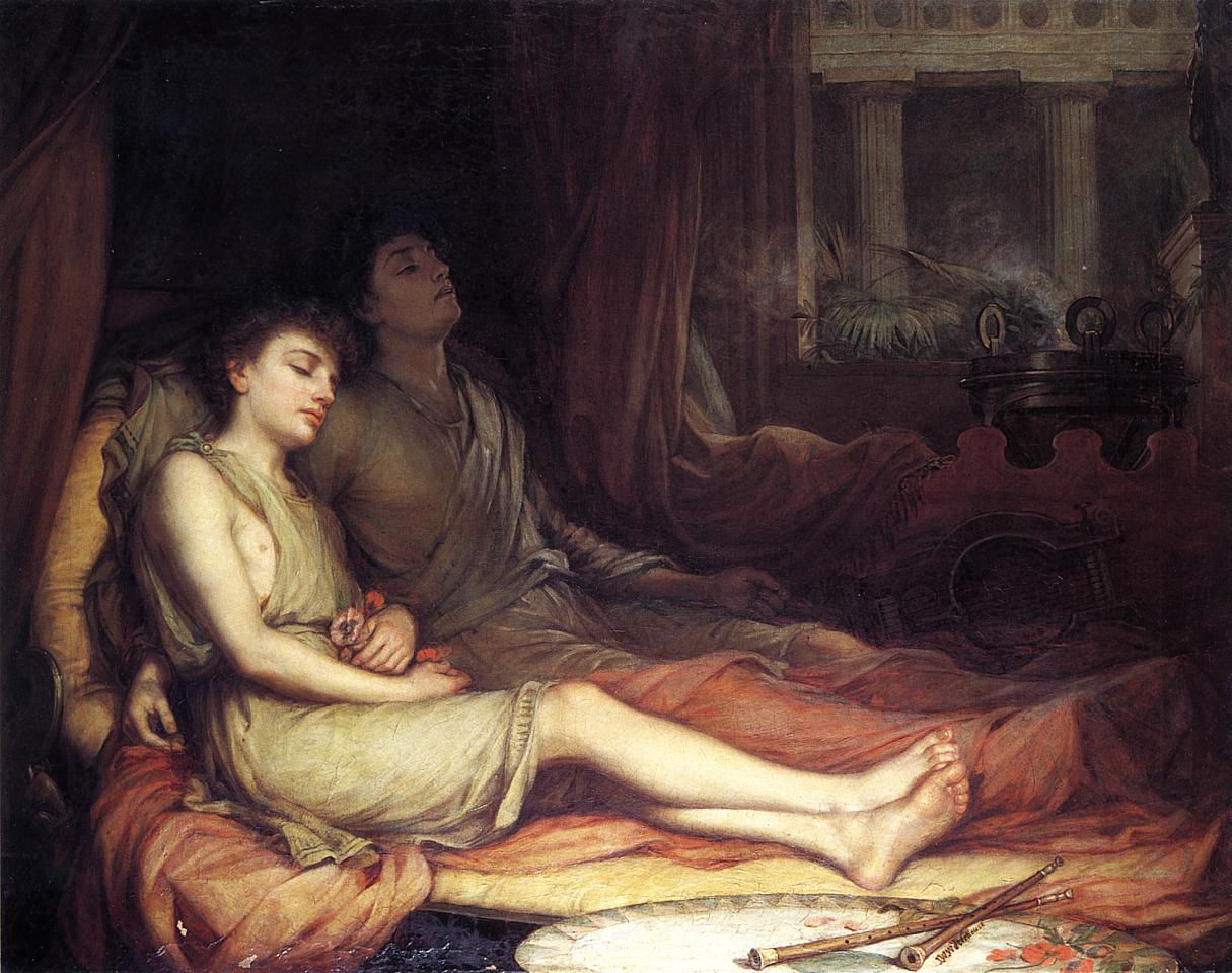 John William Waterhouse, "Sleep and his Half-brother Death" (1874) (Credit: Wikimedia)